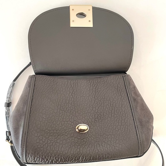 Coach Drifter Top Handle Leather Suede Chestnut Gray 38388 Shoulder Bag - Picture 12 of 16